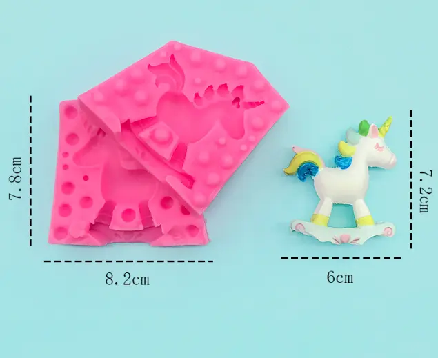 3D Unicorn Rocking horse toy silicone mould