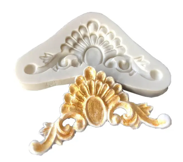 Classic European Embossed crown boarder silicone Mould
