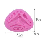 Bird wine Glass Flower Tree Leaf Fondant Silicone Mould