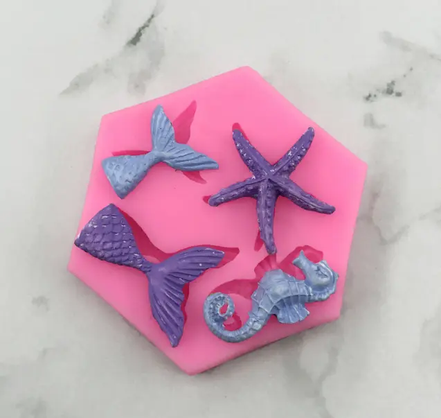 3D Sea theme Mermaid Tail silicone mould
