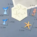 3D Sea theme Mermaid Tail silicone mould