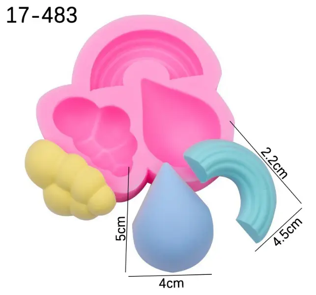 3D Cloud rainbow Silicone mould
