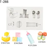 5 Cavity Baby theme shoes rattle Silicone mould