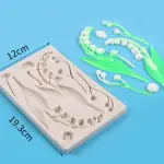 Lily Branch Buds and leaf Flower silicone Mould