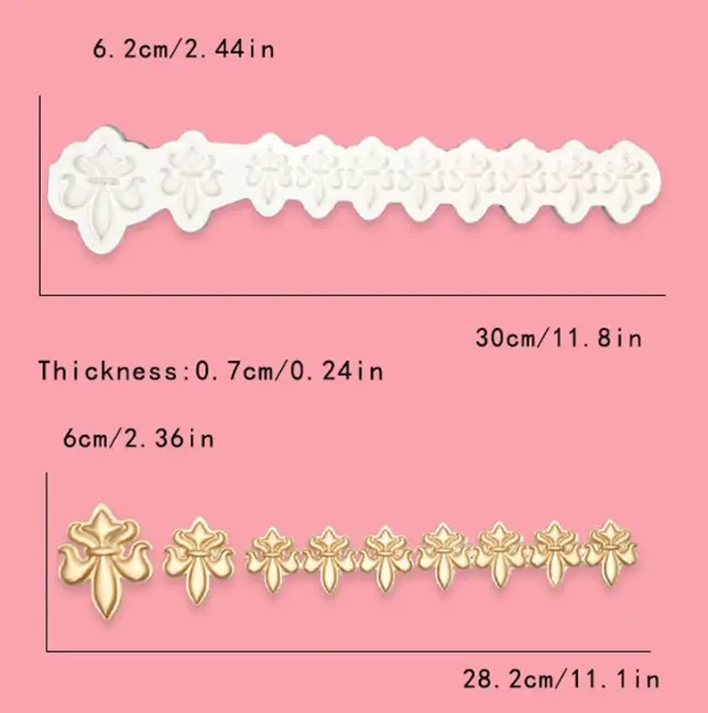 European Jewel Border Silicone mould