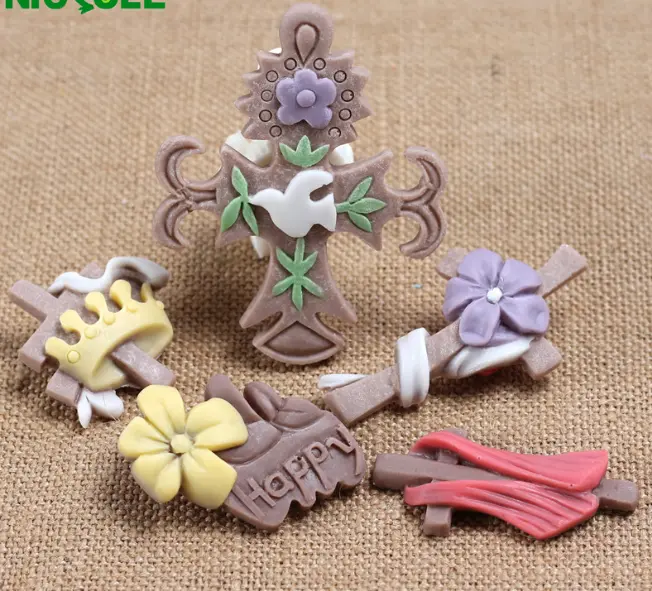 5 Cavity Christian Cross Mould style 2