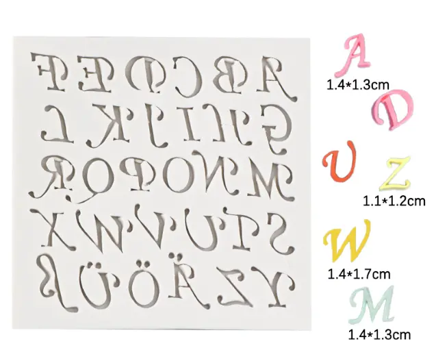 Alphabet Silicone Mould style 2