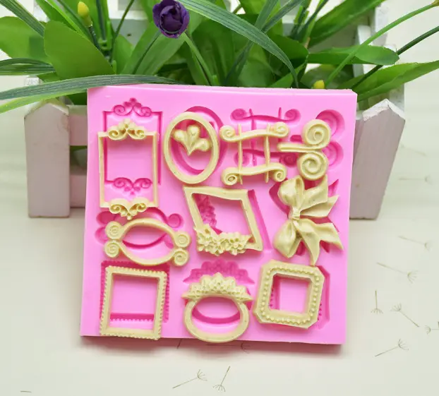 Vintage Small multiple cavity frame silicone Mould