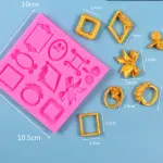 Vintage Small multiple cavity frame silicone Mould