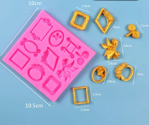 Vintage Small multiple cavity frame silicone Mould
