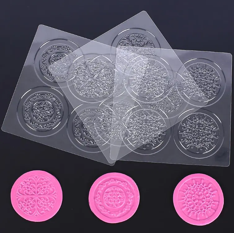 3pcs/set Baking cupcake Texture Fondant Embossing Impression sheet