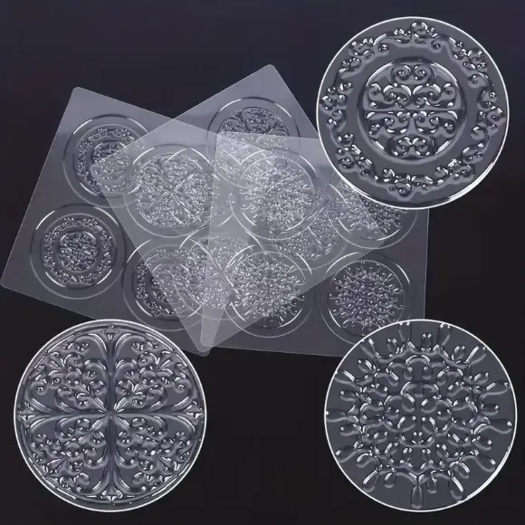 3pcs/set Baking cupcake Texture Fondant Embossing Impression sheet