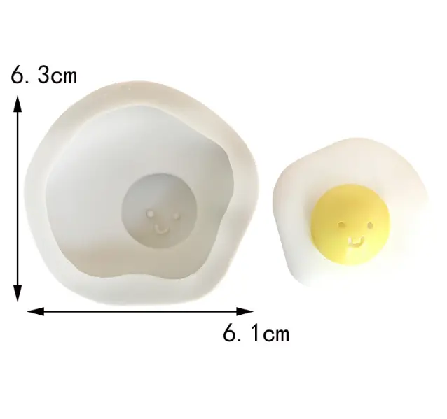 Omlet egg with smiley Silicone Mould