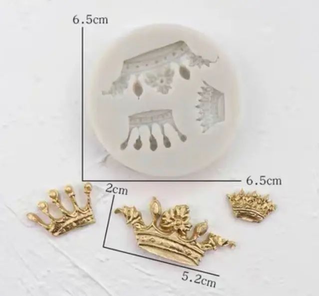 3 cavity Crown silicone mould