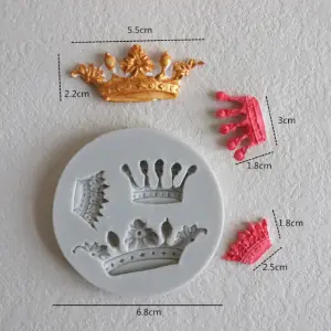 3 cavity Crown silicone mould