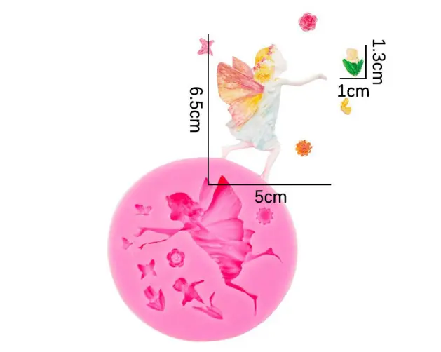 Flower fairy angel theme silicone mould