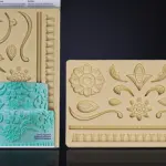Lace flower boarder silicone Mould