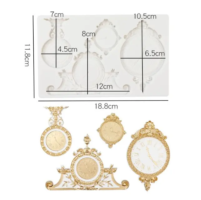 European Retro Clock Silicone Mould