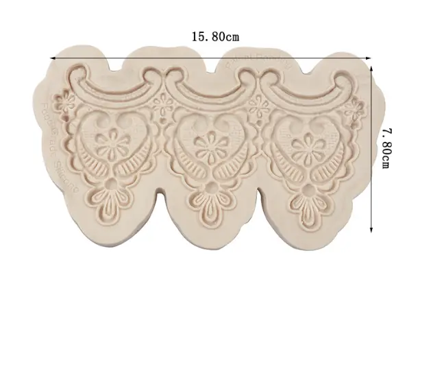 Classic European Enhanced lace press boarder silicone Mould