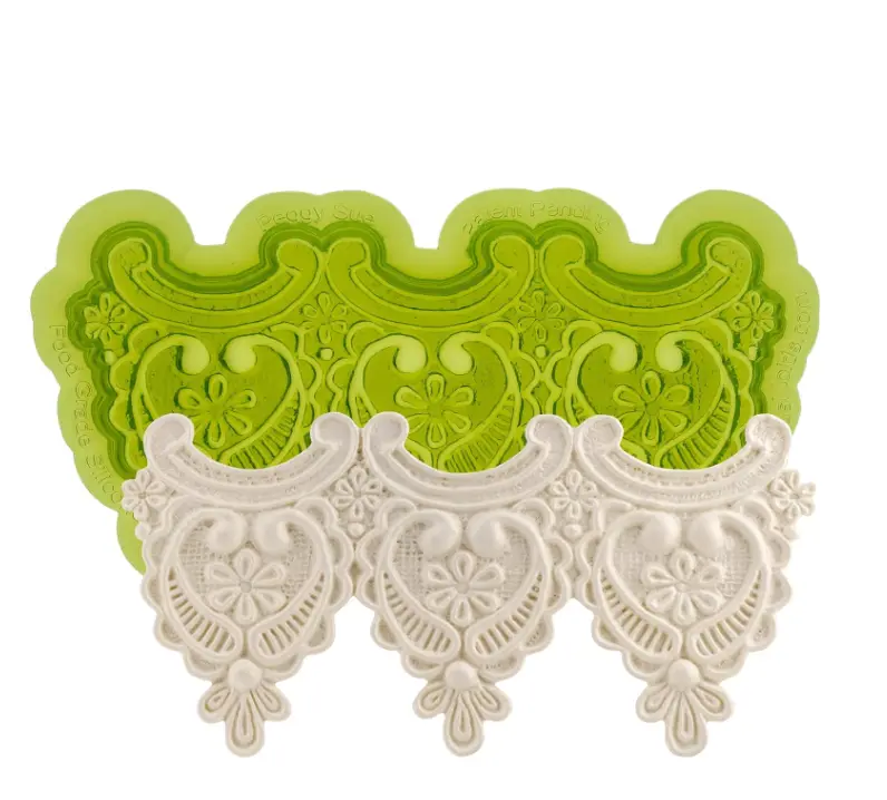 Classic European Enhanced lace press boarder silicone Mould