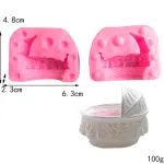 3D Baby Kid Crib Cradle Silicone Mould