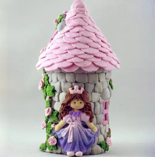 3D Cute Girl holding skirt Silicone Mould