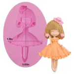 Cute Girl wearing hat Silicone Mould