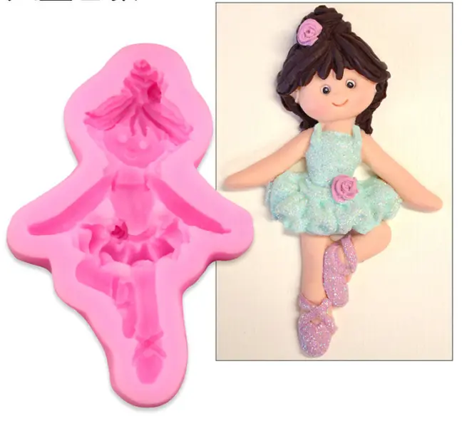 Cute dancing girl Silicone Mould
