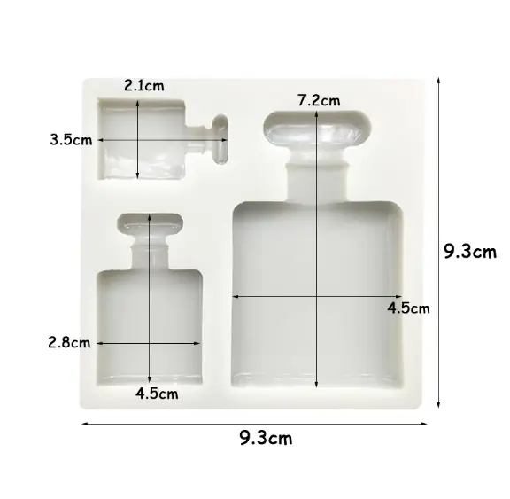 3 cavity Perfume silicone mould