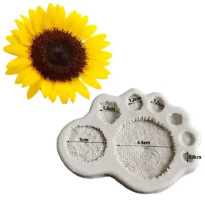 Multiple Chrysanthemum Flower Core canter Silicone Mould