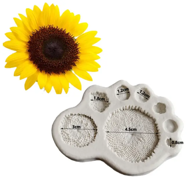 Multiple Chrysanthemum Flower Core canter Silicone Mould