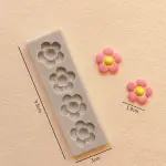 4 cavity flower silicone mould