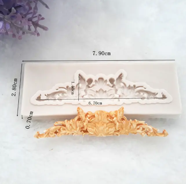 Two Angel with wings vintage silicone mould