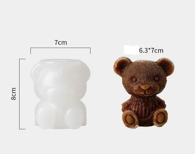 3D Teddy silicone Mould Big size