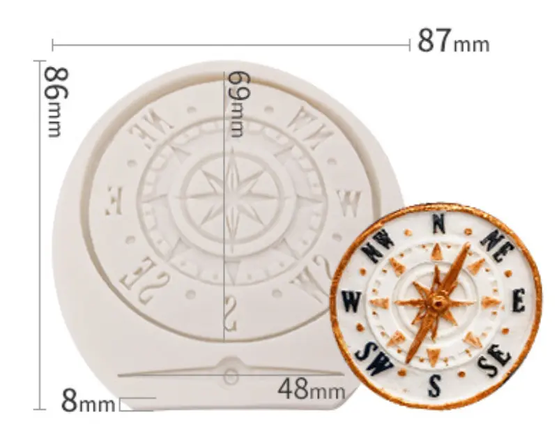 Compass silicone mould