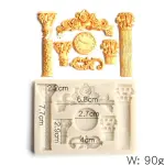 Classic Pillar with clock classic motif silicone mould