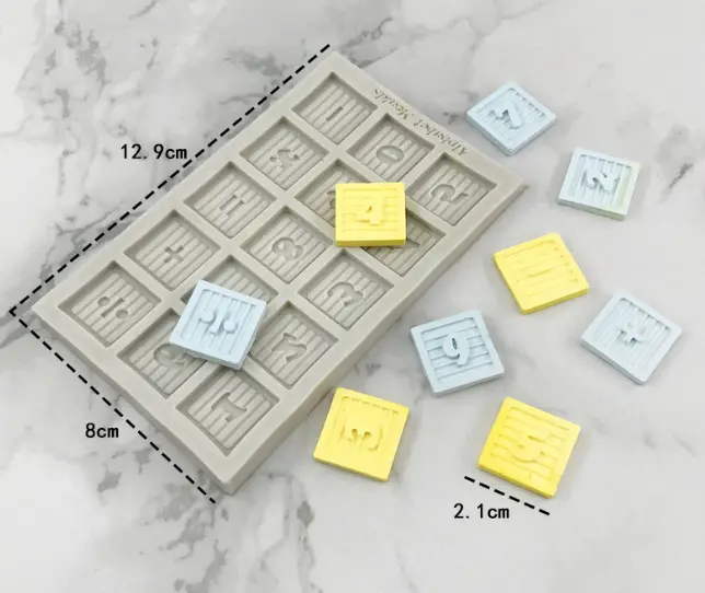 Number block theme Silicone Mould