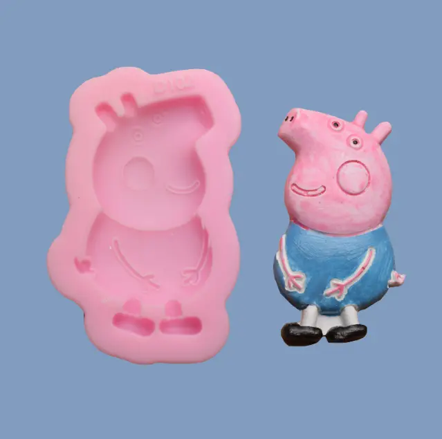 1 cavity Peppa Pig cartoon silicone mould style 1