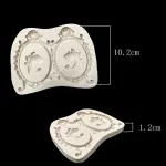 Oval Double Cameo Vintage Frame silicone mould