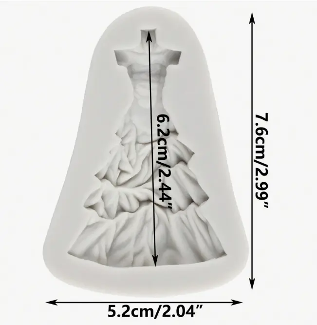 Wedding Dress Silicone Mould style 1