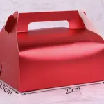 5 Pcs Metallic Red Box with Tray - Big