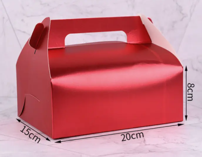 5 Pcs Metallic Red Box with Tray - Big