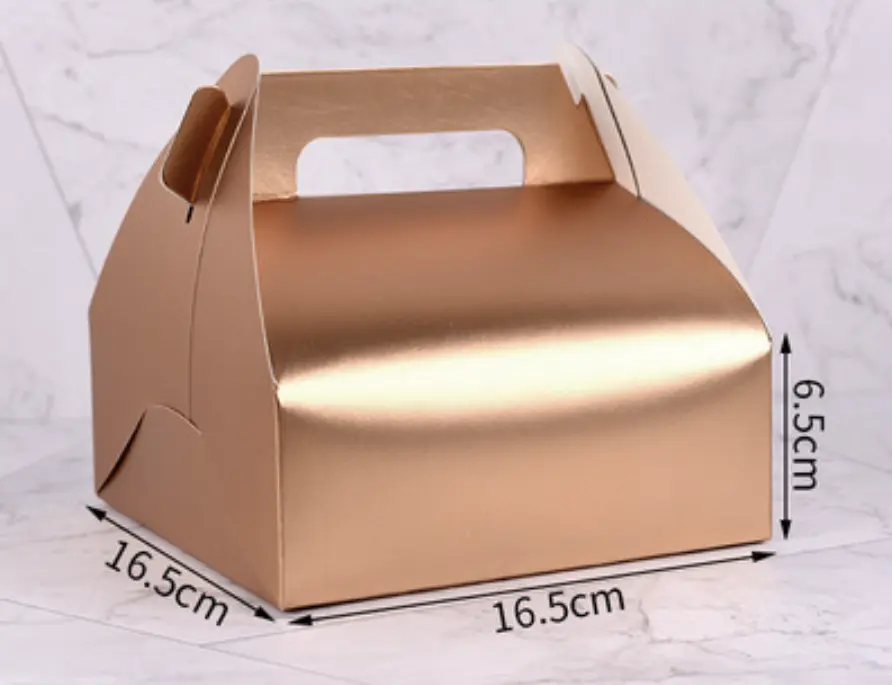 5 Pcs Metallic Gold Box with Tray 6 INCH