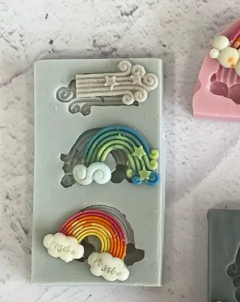 3 Cavity Rainbow Silicone mould STYLE 2