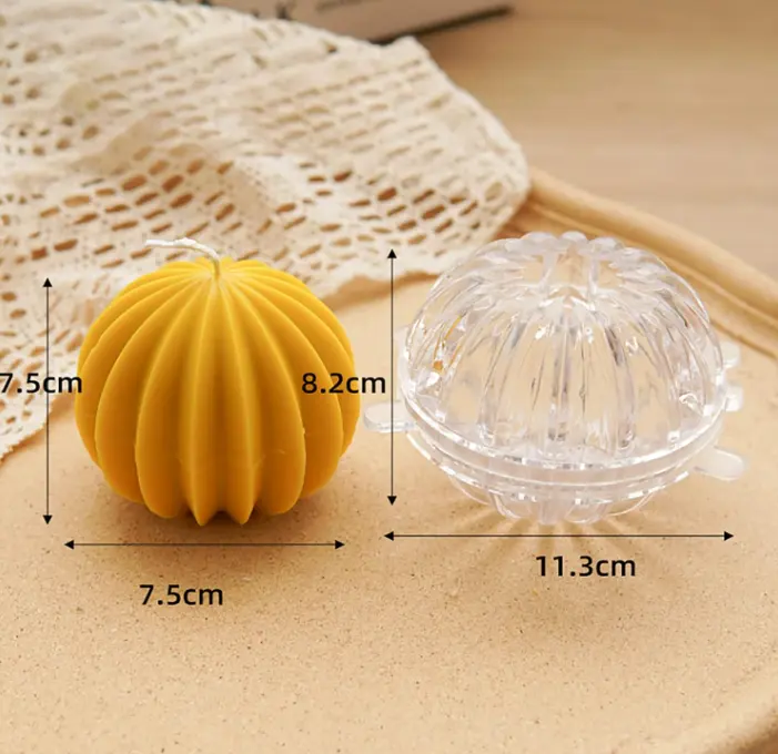 1 PCS Ball Cactus Shape Plastic Candle Mould