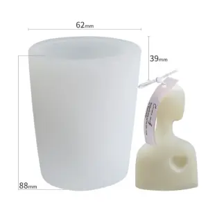 Lady with heart silicone candle mould