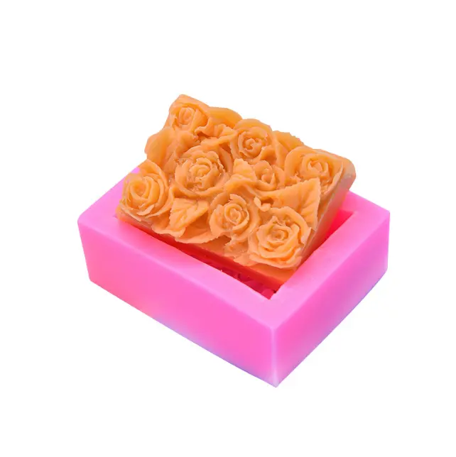 3D Rose Candle / soap / chocolate Flowers Silicone Mould