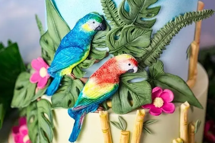 Tropical Birds Flamingo Parrot Silicone mould