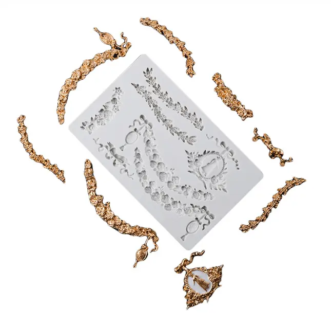 European Retro Style Drape Pattern Silicone mould