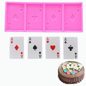 4 Aces Playing Cards poker cards silicone mould